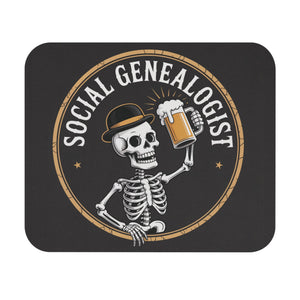 Social Genealogist - Beer Edition Mouse Pad in 9" × 8" by Genealogy Keepsakes