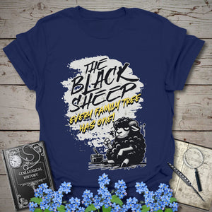 The Black Sheep T-Shirt - Genealogy Keepsakes Custom Genealogy Gift - Navy S