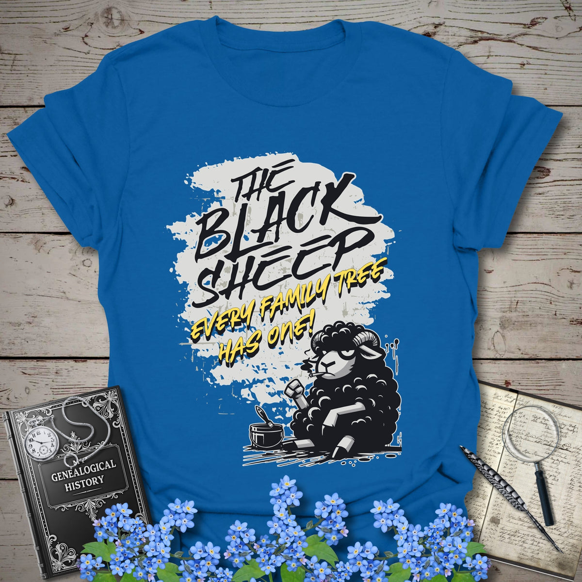 The Black Sheep T-Shirt - Genealogy Keepsakes Custom Genealogy Gift - Royal S