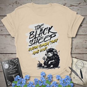 The Black Sheep T-Shirt - Genealogy Keepsakes Custom Genealogy Gift - Sand S
