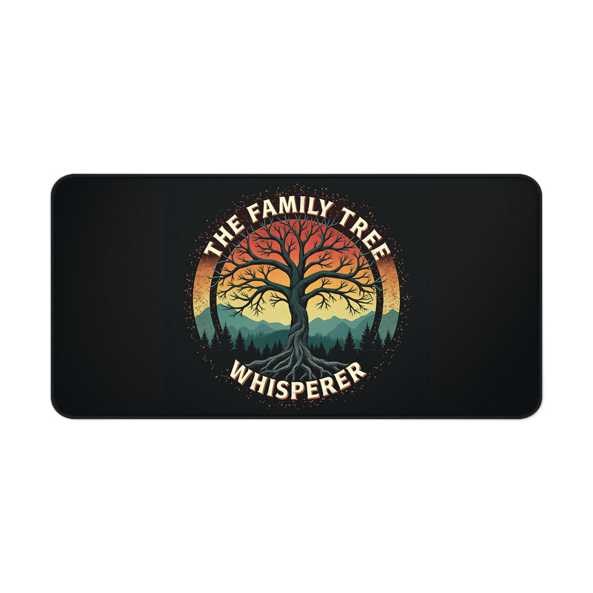 The Family Tree Whisperer Desk Mat - Genealogy Keepsakes Custom Genealogy Gift - 16" × 32"
