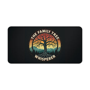 The Family Tree Whisperer Desk Mat - Genealogy Keepsakes Custom Genealogy Gift - 16" × 32"