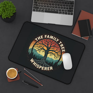 The Family Tree Whisperer Desk Mat - Genealogy Keepsakes Custom Genealogy Gift - 16" × 32"