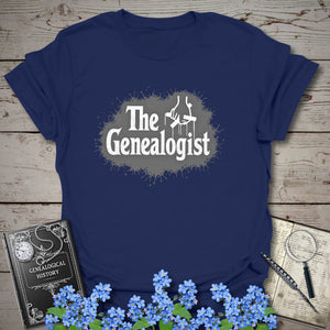 The Genealogist T-Shirt in Navy by Genealogy Keepsakes