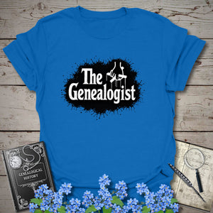 The Genealogist T-Shirt in Royal by Genealogy Keepsakes