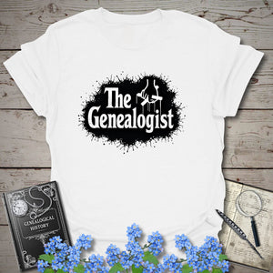 The Genealogist T-Shirt in White by Genealogy Keepsakes