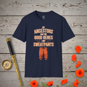 The Good Genes T-Shirt in Navy by Genealogy Keepsakes