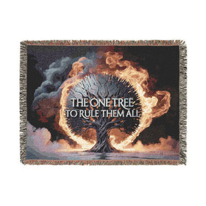 The One Tree Woven Blanket in by Genealogy Keepsakes