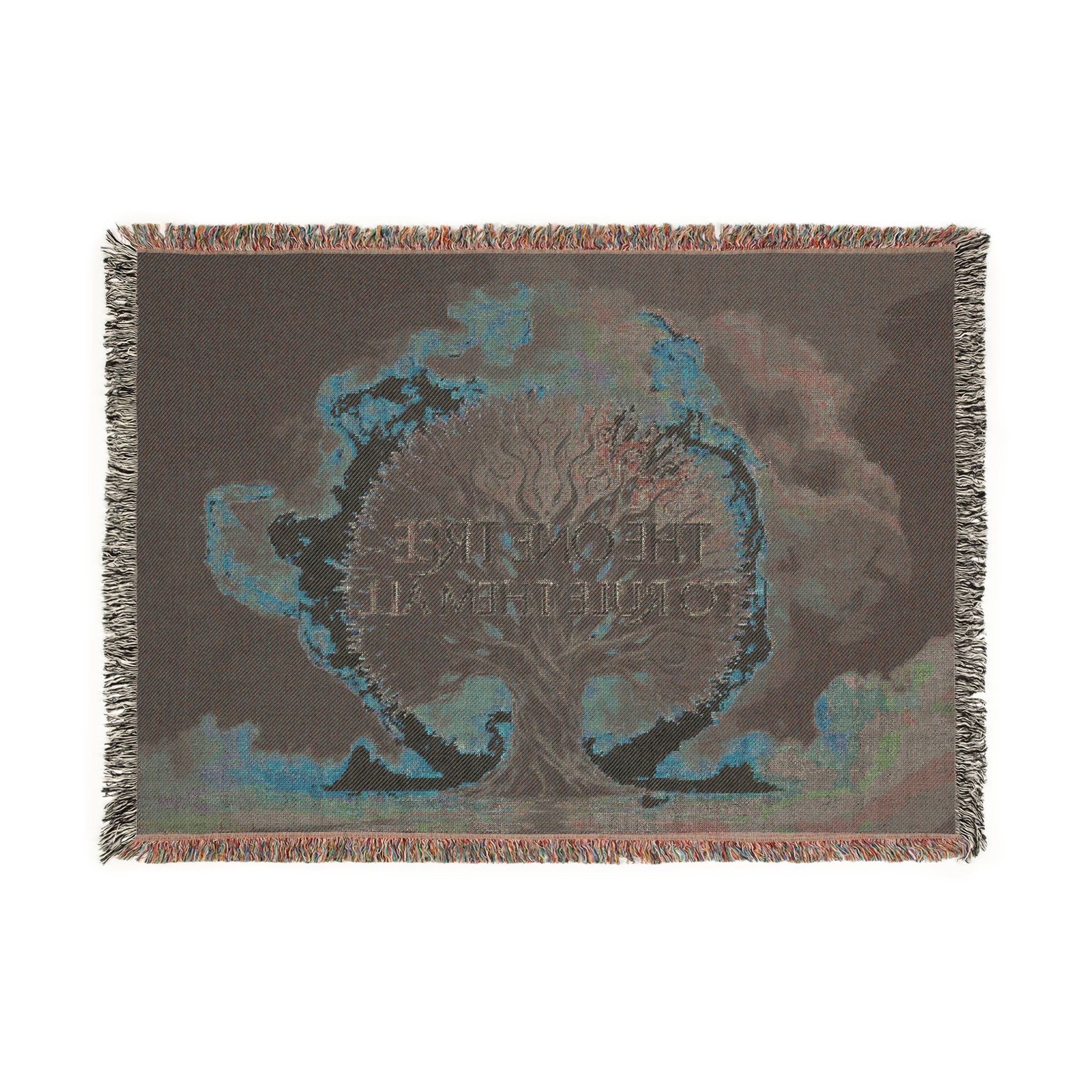 The One Tree Woven Blanket in by Genealogy Keepsakes