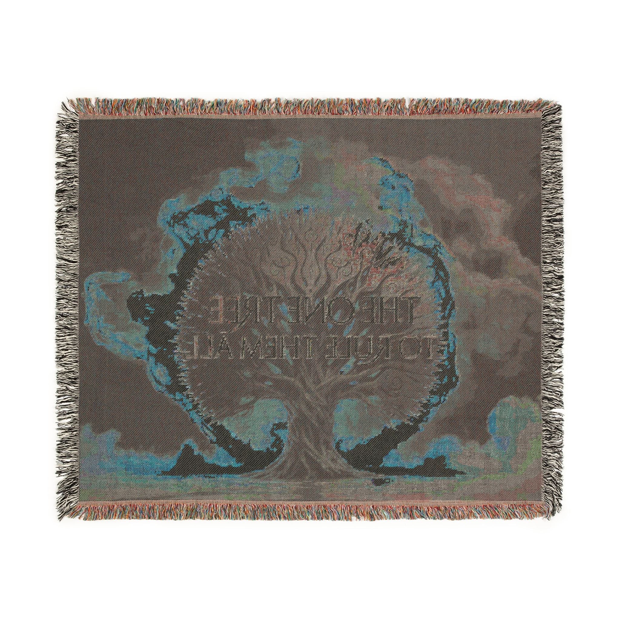 The One Tree Woven Blanket in by Genealogy Keepsakes