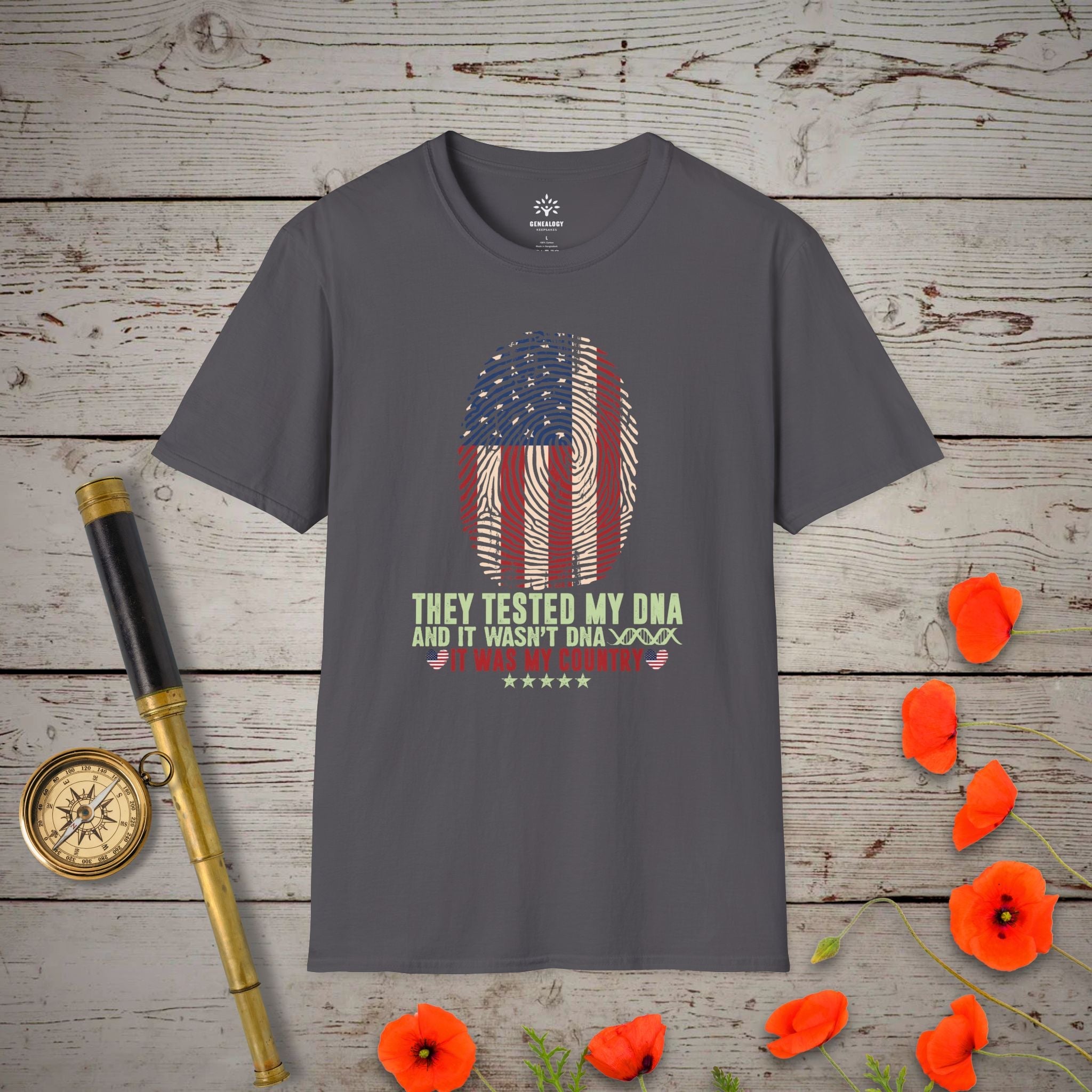 They Tested My DNA T-Shirt in Charcoal by Genealogy Keepsakes