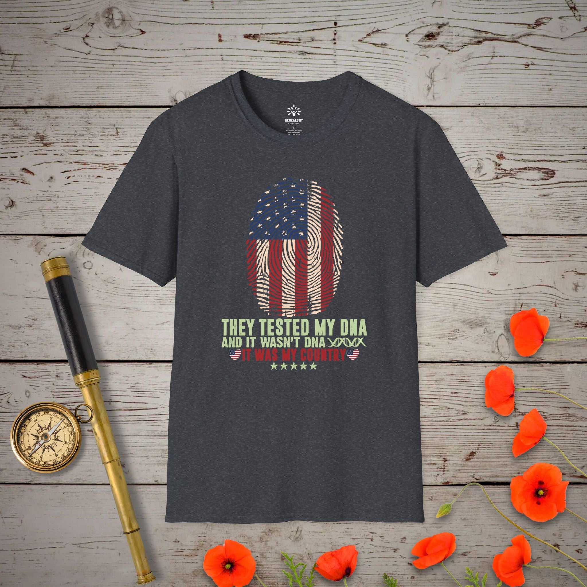 They Tested My DNA T-Shirt in Dark Heather Grey by Genealogy Keepsakes