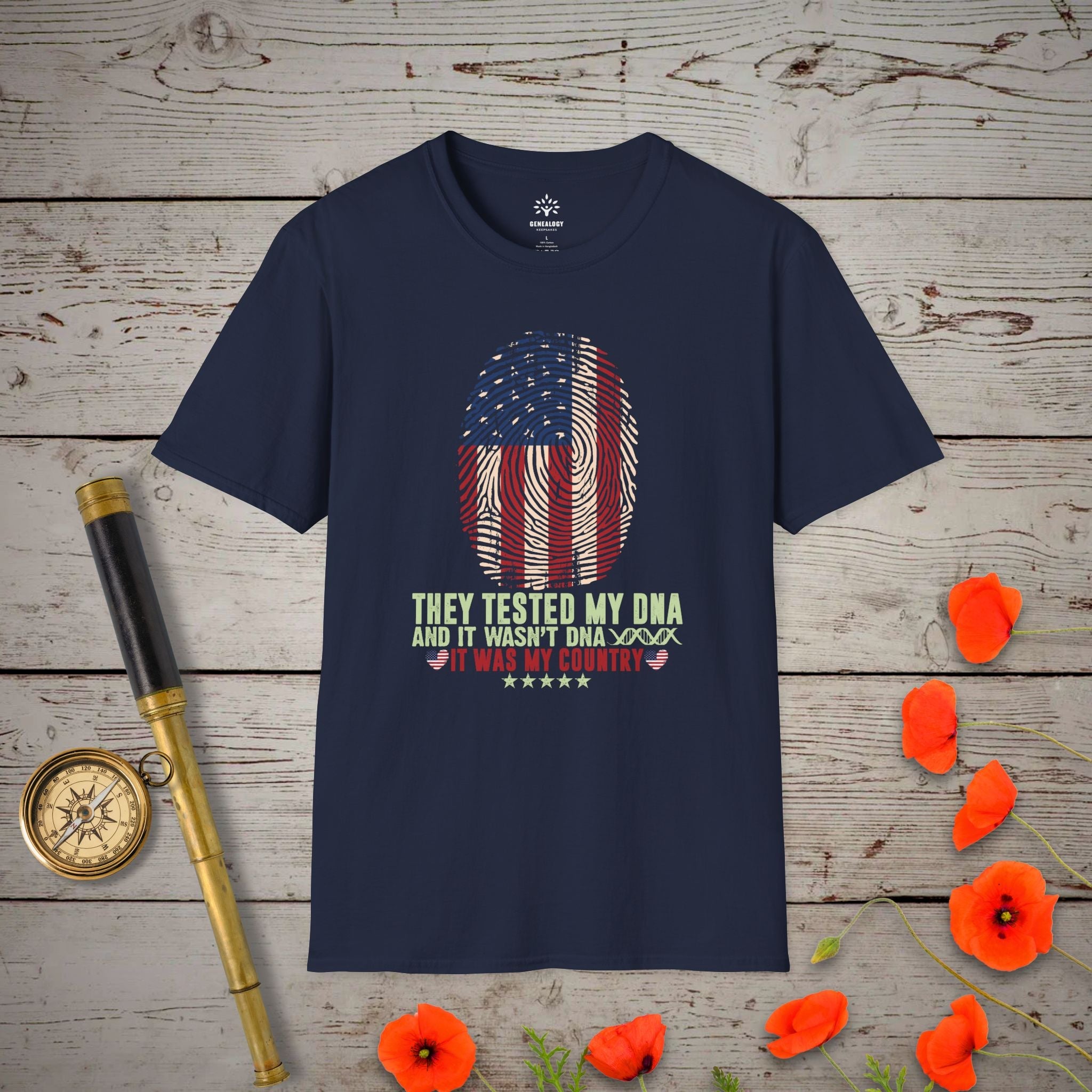 They Tested My DNA T-Shirt in Navy by Genealogy Keepsakes