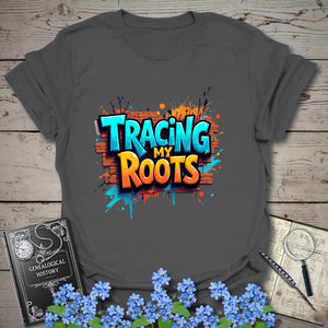 Tracing My Roots T-Shirt - Genealogy Keepsakes Custom Genealogy Gift - Charcoal S