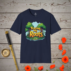 Tracing My Roots T-Shirt in Navy by Genealogy Keepsakes