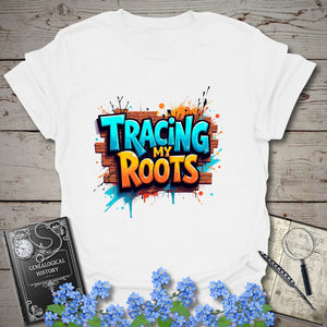 Tracing My Roots T-Shirt - Genealogy Keepsakes Custom Genealogy Gift - White S