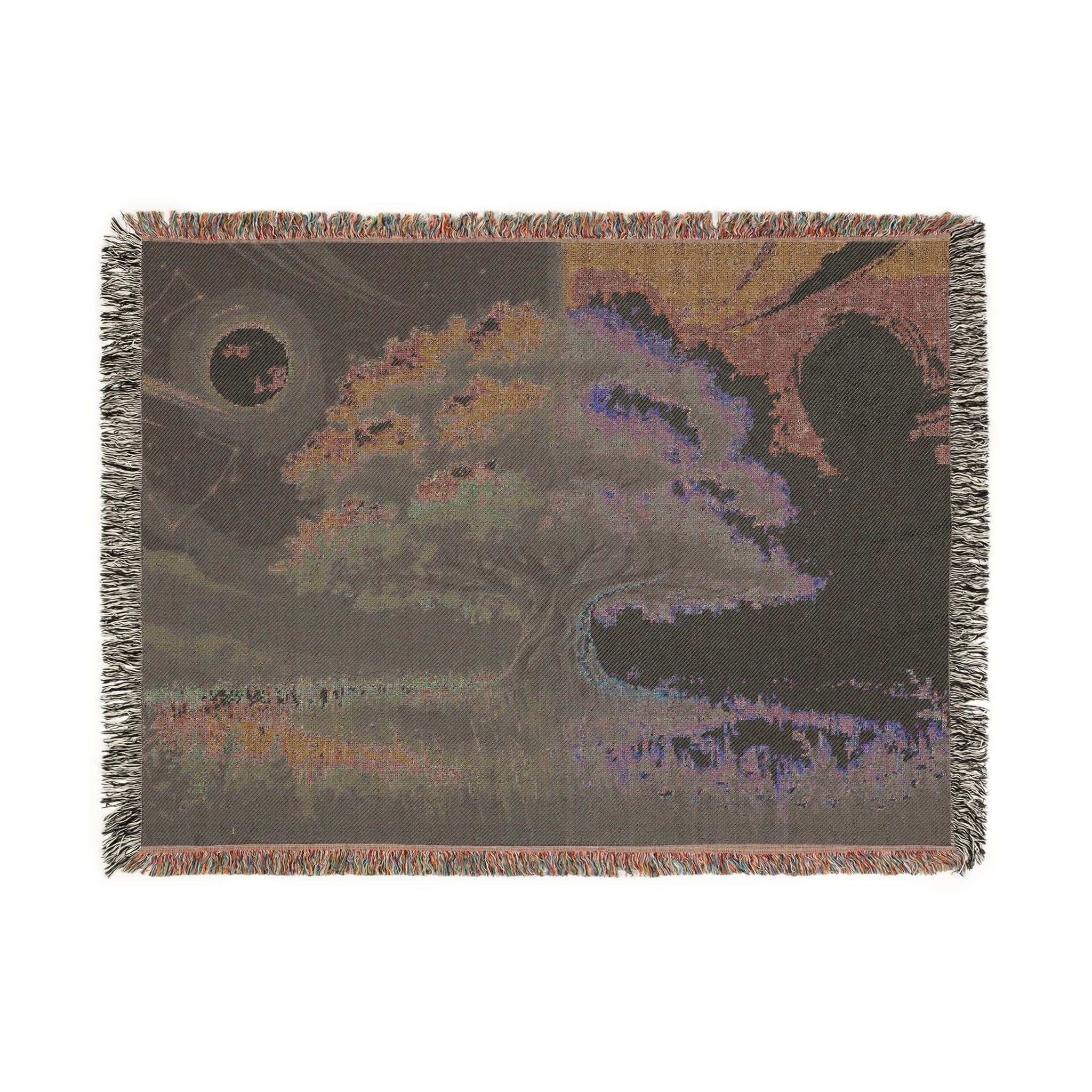 Tree of Day and Night Woven Blanket in by Genealogy Keepsakes