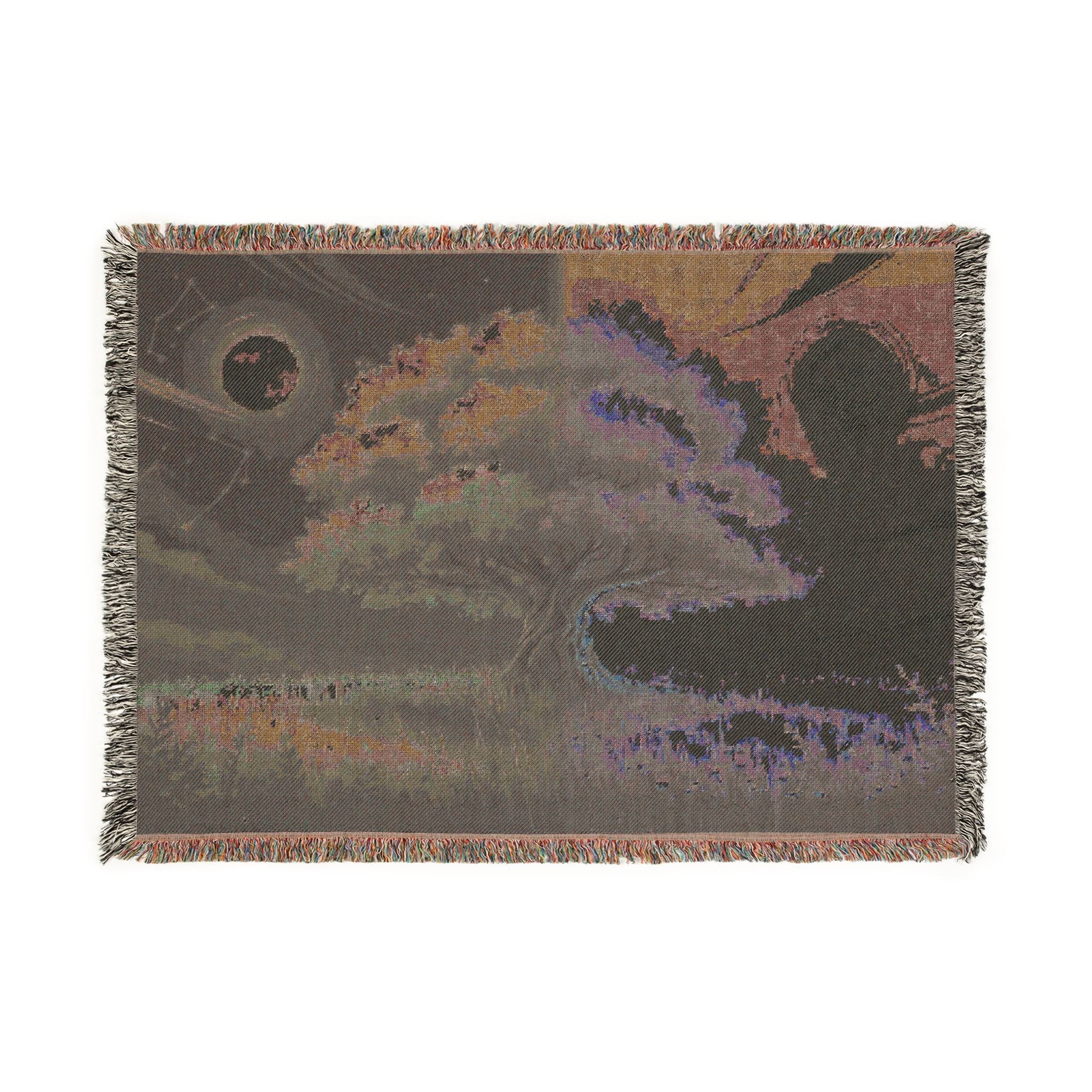Tree of Day and Night Woven Blanket in by Genealogy Keepsakes