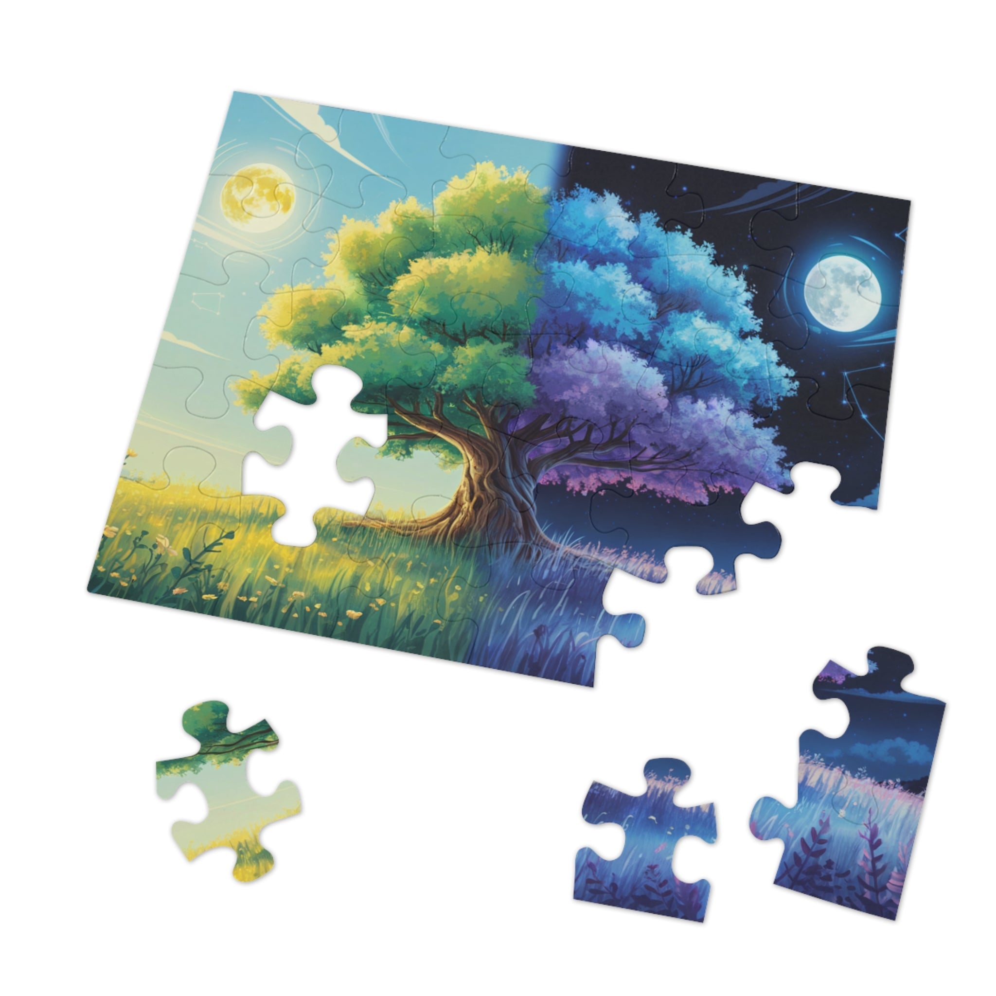 Tree of Day & Night Jigsaw Puzzle in by Genealogy Keepsakes