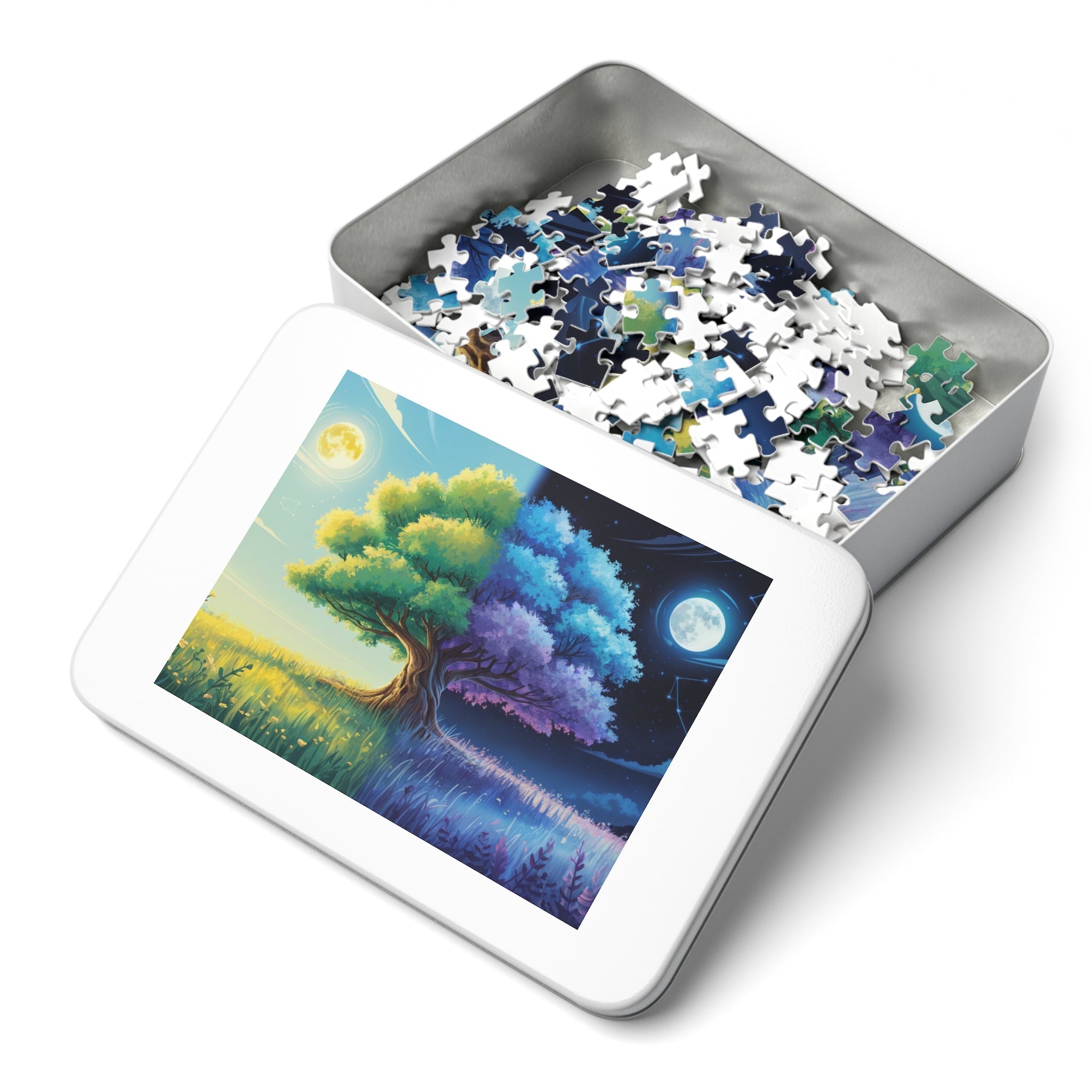 Tree of Day & Night Jigsaw Puzzle in by Genealogy Keepsakes