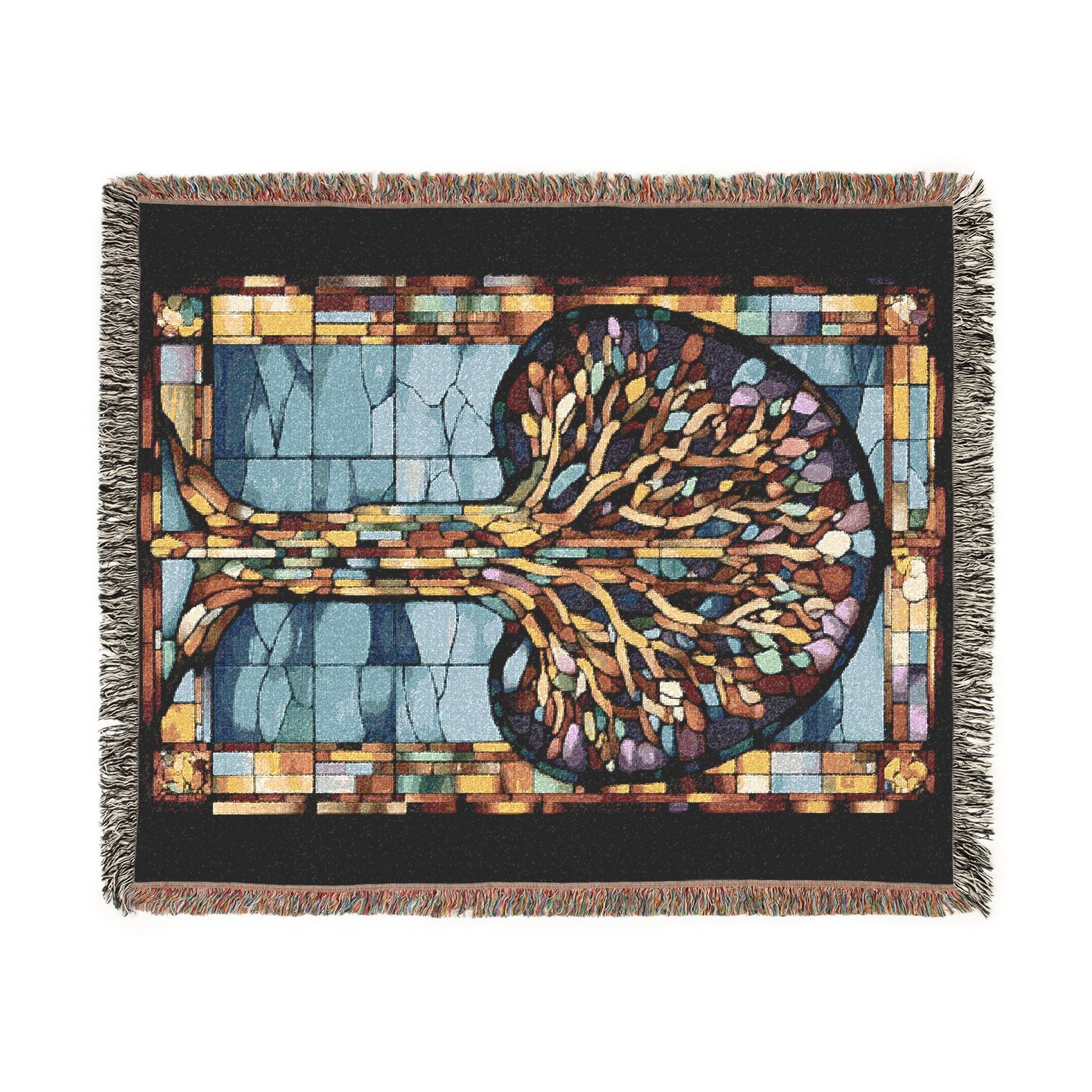 Tree Of Life Woven Blanket in Artwork by Genealogy Keepsakes
