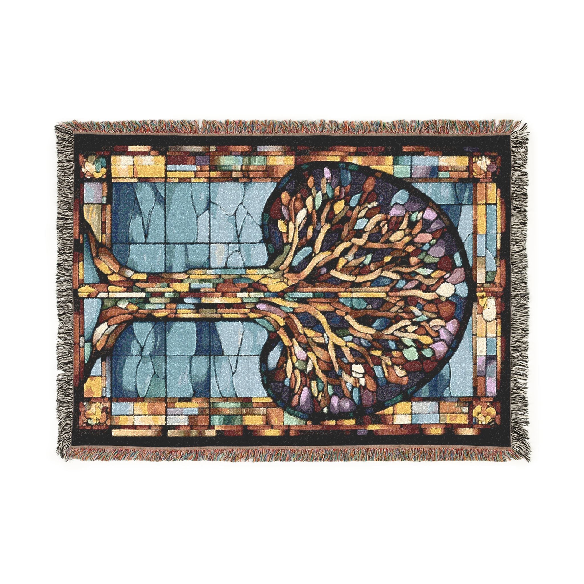 Tree Of Life Woven Blanket in Artwork by Genealogy Keepsakes