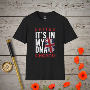 UK - It's In My DNA T-Shirt in Black by Genealogy Keepsakes
