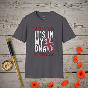 UK - It's In My DNA T-Shirt in Charcoal by Genealogy Keepsakes
