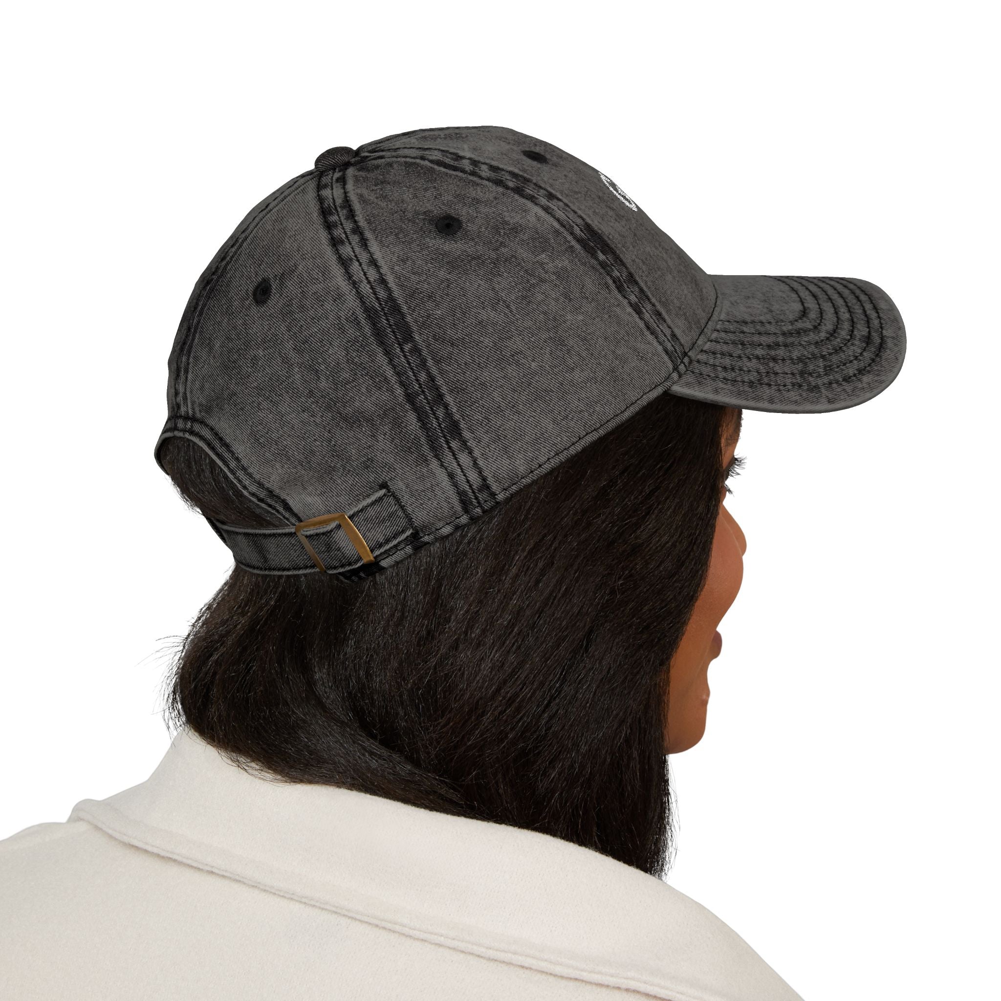 Vintage Genealogy Queen Embroidered Cap in Black by Genealogy Keepsakes