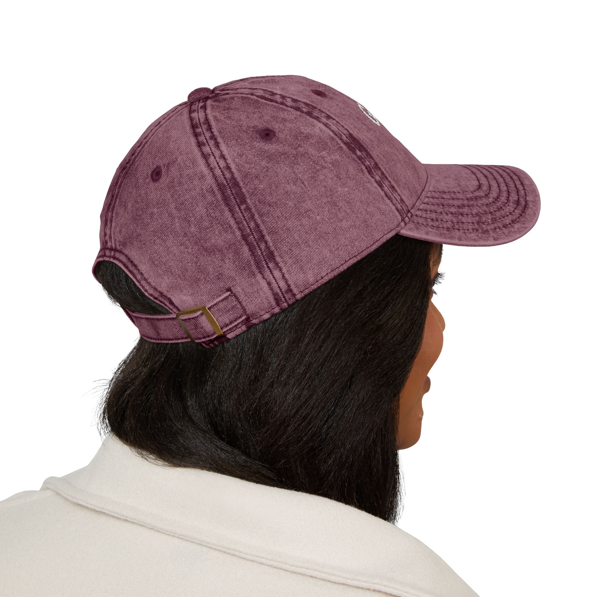 Vintage Genealogy Queen Embroidered Cap in Maroon by Genealogy Keepsakes