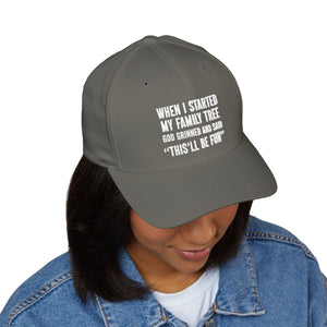 When I Started My Family Tree Embroidered Cap in by Genealogy Keepsakes