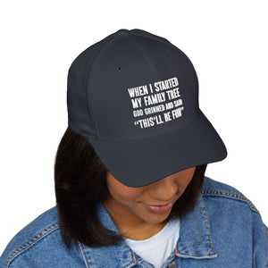 When I Started My Family Tree Embroidered Cap in by Genealogy Keepsakes